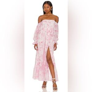 Elegant Pink Lace Women's Dress